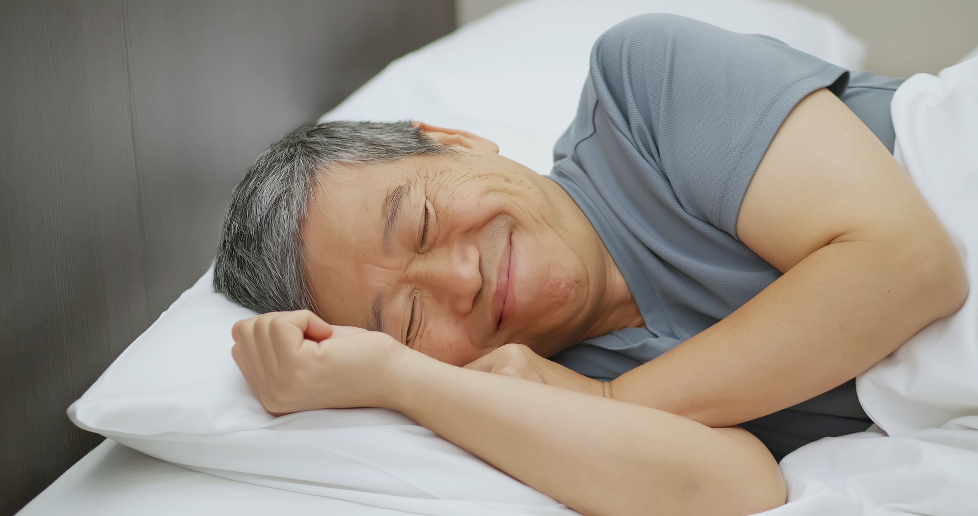 elder man have good dream